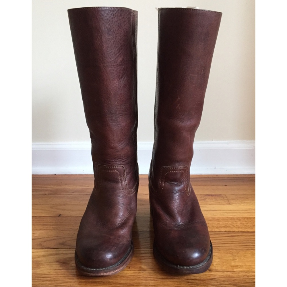 Frye Campus 14L Boots in Dark Brown